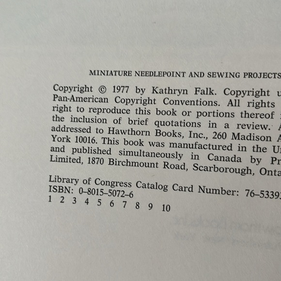 1997 Miniature Needlepoint and Sewing Projects for Dollhouses Kathryn Falk BOOK - Picture 7 of 17